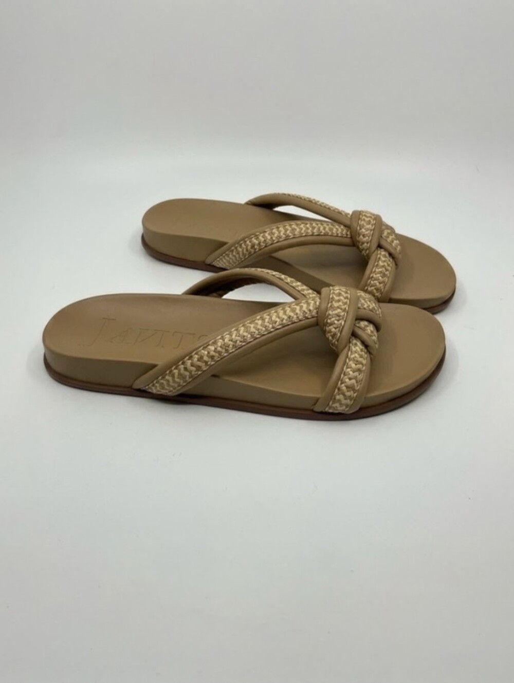 Eric Javits Notti Peanut Braided Knot Slide Sandals 10 10.5